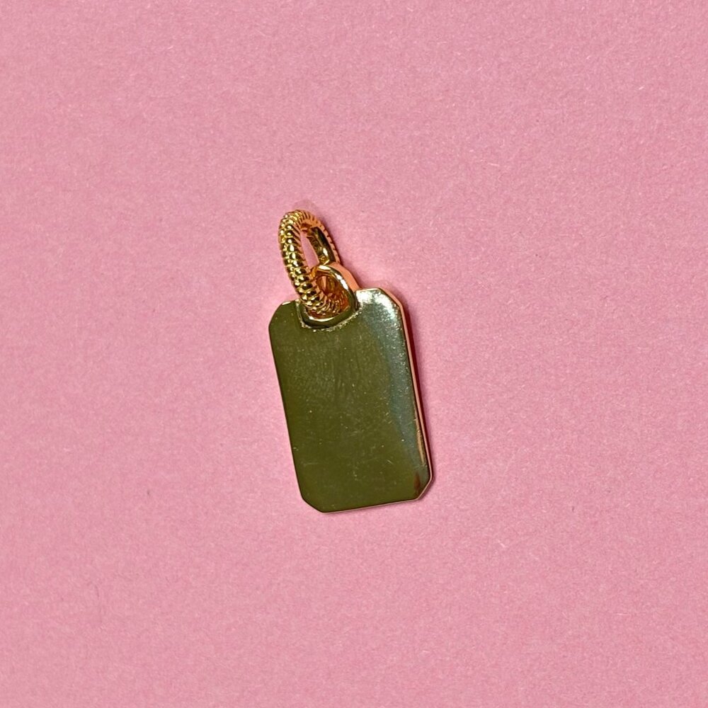Pandora Engravable Rectangle Tag Pendant